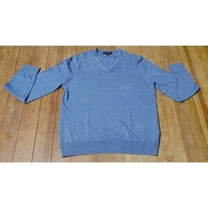 Banana Republic Merino Blend Sweater Mens Medium M Blue Crew Neck Knit Pullover